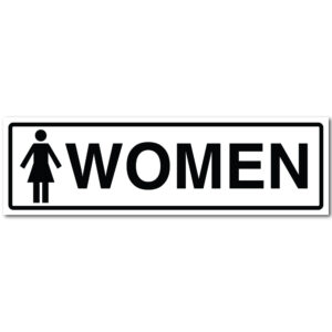 Women Restroom Silhouette Decal 10"x3"